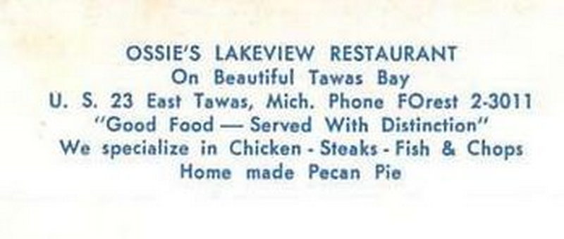 Ossies Lakeview Restaurant (Ossies Lakeview Grill) - Old Postcard